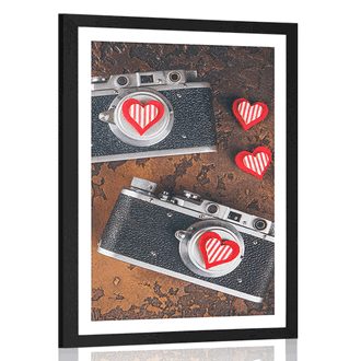 POSTER WITH MOUNT TWO RETRO CAMERAS - VINTAGE AND RETRO - POSTERS