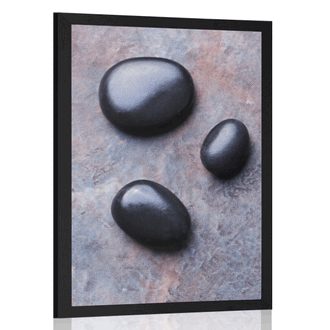 POSTER BEAUTIFUL STILL LIFE WITH ZEN STONES - FENG SHUI - POSTERS