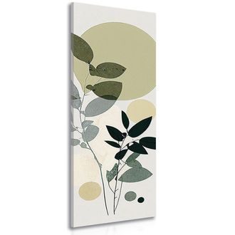 CANVAS PRINT BOHO PLANTS IN A STYLISH DESIGN - PICTURES OF TREES AND LEAVES - PICTURES