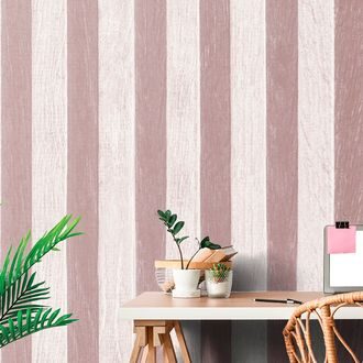 WALLPAPER WITH A WOOD THEME IN BEAUTIFUL PINK - WALLPAPERS WITH IMITATION OF WOOD - WALLPAPERS