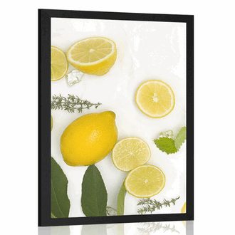 POSTER MIX OF CITRUS FRUITS - WITH A KITCHEN MOTIF - POSTERS