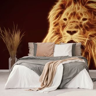SELF ADHESIVE WALLPAPER LION'S HEAD IN AN ABSTRACT DESIGN - SELF-ADHESIVE WALLPAPERS - WALLPAPERS