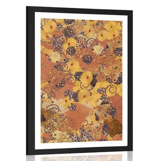 POSTER WITH MOUNT ABSTRACTION INSPIRED BY G. KLIMT - ABSTRACT AND PATTERNED - POSTERS
