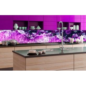 SELF ADHESIVE PHOTO WALLPAPER FOR KITCHEN AMETHYST STONE - WALLPAPERS