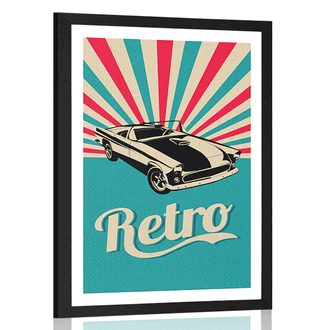 POSTER WITH MOUNT IN RETRO STYLE - VINTAGE AND RETRO - POSTERS