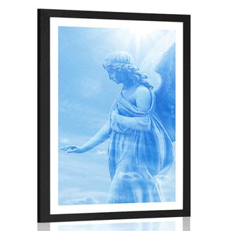 POSTER WITH MOUNT BEAUTIFUL ANGEL IN THE SKY - ANGELS - POSTERS