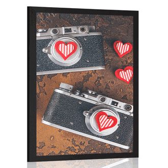 POSTER TWO RETRO CAMERAS - VINTAGE AND RETRO - POSTERS