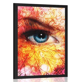 POSTER BLUE EYES WITH ABSTRACT ELEMENTS - PEOPLE - POSTERS