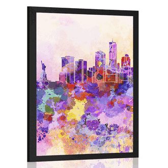 POSTER NEW YORK IN WATERCOLOR DESIGN - CITIES - POSTERS