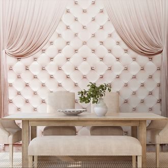 WALLPAPER ELEGANT CURTAINS - WALLPAPERS WITH IMITATION OF LEATHER - WALLPAPERS