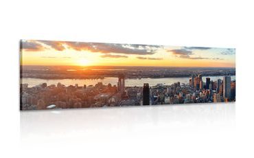 CANVAS PRINT BEAUTIFUL PANORAMA OF THE NEW YORK CITY - PICTURES OF CITIES - PICTURES