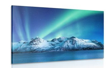 CANVAS PRINT ARCTIC POLAR LIGHTS - PICTURES OF NATURE AND LANDSCAPE - PICTURES