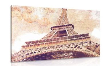 CANVAS PRINT EIFFEL TOWER IN PARIS - PICTURES OF CITIES - PICTURES