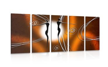 5-PIECE CANVAS PRINT ETHNO LOVE - ABSTRACT PICTURES - PICTURES
