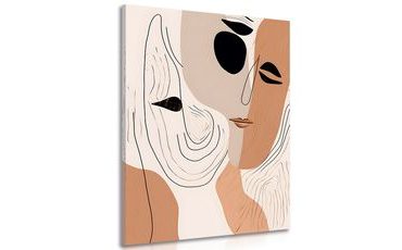 CANVAS PRINT ABSTRACT FACE SHAPES - PICTURES OF ABSTRACT SHAPES - PICTURES
