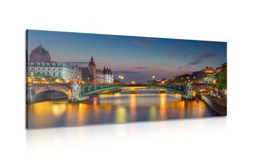 CANVAS PRINT ENCHANTING PARIS AT NIGHT - PICTURES OF CITIES - PICTURES