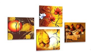 CANVAS PRINT SET IN ETHNO STYLE - SET OF PICTURES - PICTURES