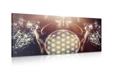 CANVAS PRINT SECRET OF THE FLOWER OF LIFE - PICTURES OF ANGELS - PICTURES