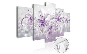 PICTURE ON ACRYLIC GLASS PURPLE LILIES - PICTURES ON GLASS - PICTURES