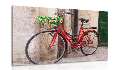 CANVAS PRINT RUSTIC BICYCLE - VINTAGE AND RETRO PICTURES - PICTURES