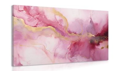 CANVAS PRINT PINK MARBLE - MARBLE PICTURES - PICTURES