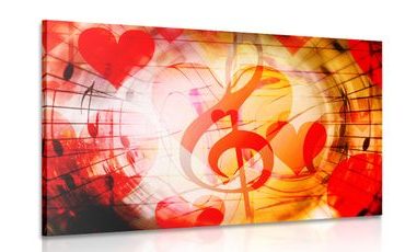 CANVAS PRINT LOVE OF MUSIC - PICTURES LOVE - PICTURES