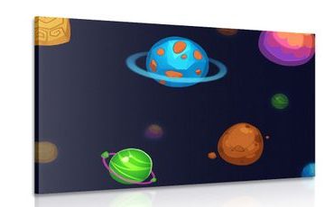 CANVAS PRINT MAGICAL PLANETS - CHILDRENS PICTURES - PICTURES