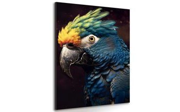 CANVAS PRINT BLUE-GOLD PARROT - PICTURES LORDS OF THE ANIMAL KINGDOM - PICTURES