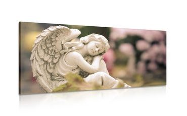 CANVAS PRINT SATISFIED ANGEL - PICTURES OF ANGELS - PICTURES