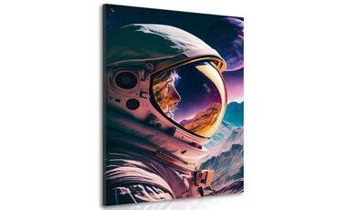 CANVAS PRINT MYSTERIOUS PROFILE OF A COSMONAUT - PICTURES OF ASTRONAUT - PICTURES