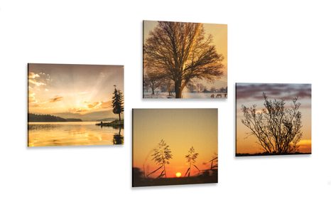 CANVAS PRINT SET MAGICAL NATURE - SET OF PICTURES - PICTURES