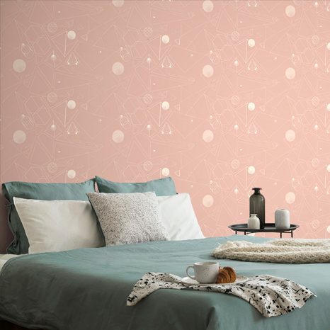 WALLPAPER PINK GEOMETRIC PATTERNS - PATTERNED WALLPAPERS - WALLPAPERS