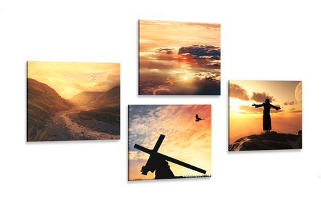 CANVAS PRINT SET HARMONY OF THE HEAVENLY KINGDOM - SET OF PICTURES - PICTURES