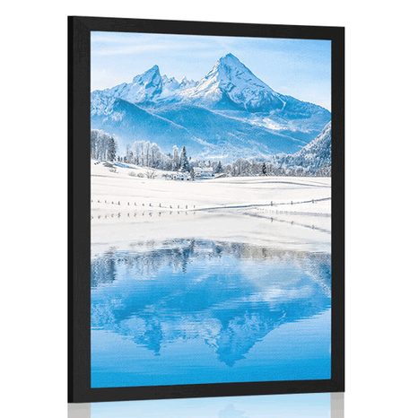 POSTER SNOWY LANDSCAPE IN THE ALPS - NATURE - POSTERS