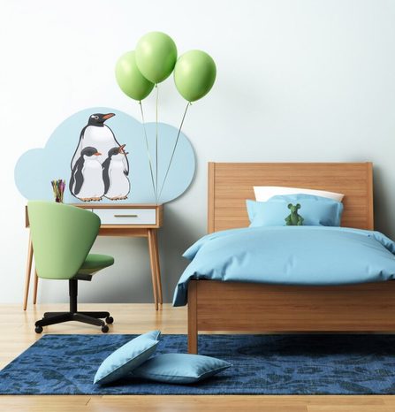 DECORATIVE WALL STICKERS PENGUINS - FOR CHILDREN - STICKERS