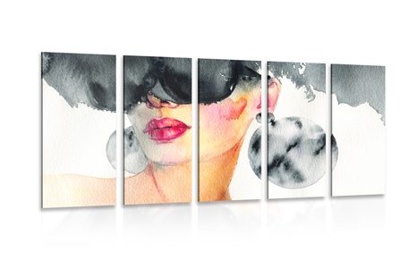 5-PIECE CANVAS PRINT FEMALE ICON - PICTURES OF WOMEN - PICTURES