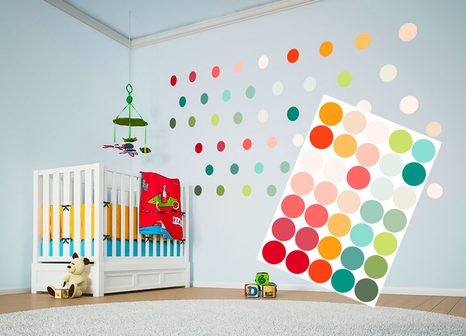 DECORATIVE WALL STICKERS CIRCLES - FOR CHILDREN - STICKERS