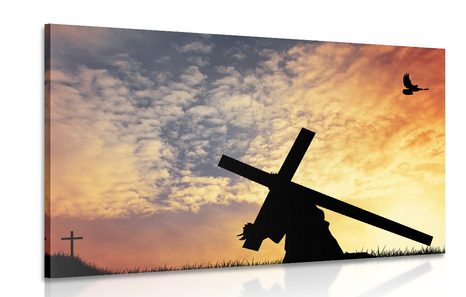 CANVAS PRINT CROSS ON THE SHOULDERS - PICTURES OF ANGELS - PICTURES
