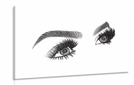 CANVAS PRINT MINIMALISTIC FEMALE EYES - PICTURES OF PEOPLE - PICTURES