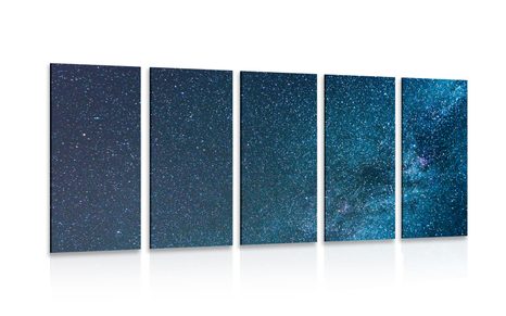 5-PIECE CANVAS PRINT BEAUTIFUL MILKY WAY AMONG THE STARS - PICTURES OF SPACE AND STARS - PICTURES