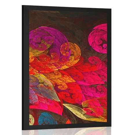POSTER ABSTRACT PASTEL LEAVES - ABSTRACT AND PATTERNED - POSTERS