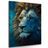 CANVAS PRINT BLUE-GOLD LION - PICTURES LORDS OF THE ANIMAL KINGDOM - PICTURES