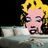 WALLPAPER MARILYN MONROE POP ART ON A BLACK BACKGROUND - POP ART WALLPAPERS - WALLPAPERS