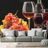 WALL MURAL WINE WITH GRAPES - WALLPAPERS FOOD AND DRINKS - WALLPAPERS