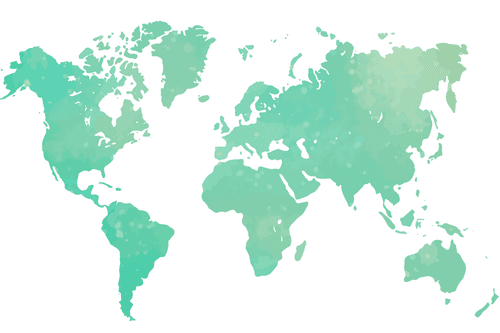 OBRAZ NA KORKU MAPA SVETA V ZELENOM ODTIENI - OBRAZY NA KORKU - OBRAZY