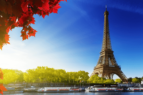 CANVAS PRINT AUTUMN PARIS - PICTURES OF CITIES - PICTURES