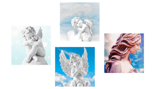 CANVAS PRINT SET HEAVENLY JOY - SET OF PICTURES - PICTURES