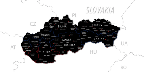 OBRAZ NA KORKU MODERNÁ MAPA SLOVENSKA - OBRAZY NA KORKU - OBRAZY