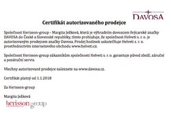 Certifikát Davosa prodejce hodinek Helveti s.r.o.