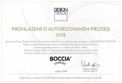 Certifikát boccia titanium prodejce hodinek Helveti s.r.o.